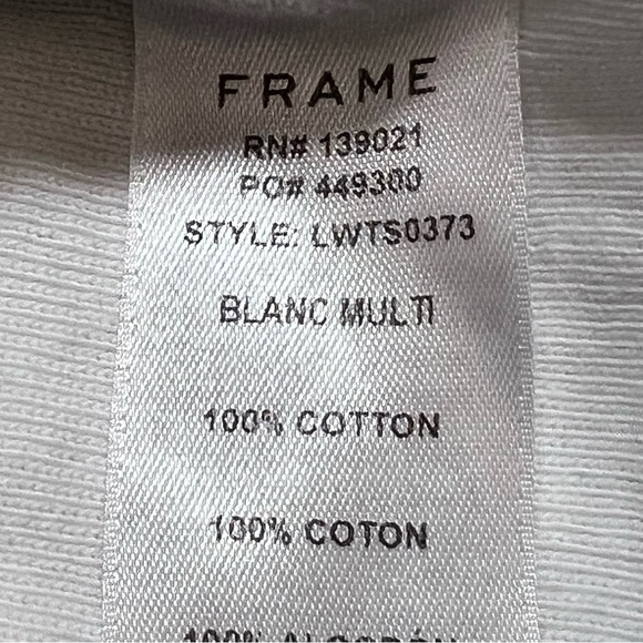 FRAME Denim T-shirt Short Cap Sleeve "Los Angeles" Size M - Picture 9 of 9